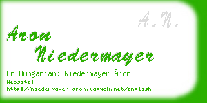 aron niedermayer business card